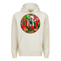 Oatmeal Heather christmas hampshire sheep Premium Hoodie - LillyAllenDesigns