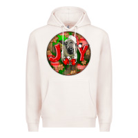 Pale Pink christmas hampshire sheep Premium Hoodie - LillyAllenDesigns