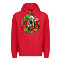 Red christmas hampshire sheep Premium Hoodie - LillyAllenDesigns