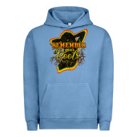 Pigment Pebble Blue remember your roots Urban Hoodie - NancyCooperArtShop
