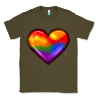 Army Green pride heart Classic Tee - JahusDesignShop