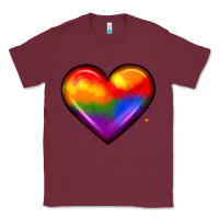 Burgundy pride heart Classic Tee - JahusDesignShop