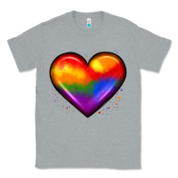 Heather Grey pride heart Classic Tee - JahusDesignShop