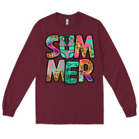 Burgundy summer leopard tie dye Long Sleeve Tee - Jasminsmagicworld