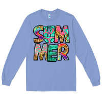 Colony Blue summer leopard tie dye Long Sleeve Tee - Jasminsmagicworld