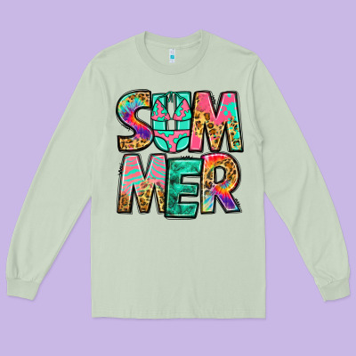 Summer Leopard Tie Dye Long Sleeve Tee Designed By Jasminsmagicworld