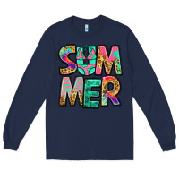 Navy summer leopard tie dye Long Sleeve Tee - Jasminsmagicworld