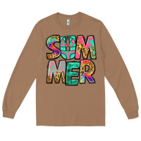 Toasted Coconut summer leopard tie dye Long Sleeve Tee - Jasminsmagicworld