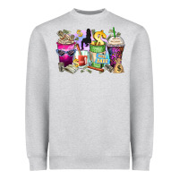 Heather Grey boss babe coffee cups Heavyweight Sweatshirt - Zillion Design Studio
