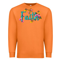Carrot faith with flower and butterfly Premium Sweatshirt - NancyCooperArtShop