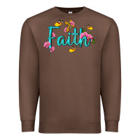 Chestnut faith with flower and butterfly Premium Sweatshirt - NancyCooperArtShop