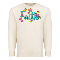 Sandshell faith with flower and butterfly Premium Sweatshirt - NancyCooperArtShop