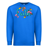 True Royal faith with flower and butterfly Premium Sweatshirt - NancyCooperArtShop