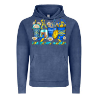 Vintage Denim down syndrome coffee cups Vintage Hoodie - Zillion Design Studio