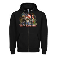 Black chill the fourth out cows 4th july america Zipper Hoodie - NancyCooperArtShop