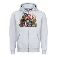 Heather Grey chill the fourth out cows 4th july america Zipper Hoodie - NancyCooperArtShop