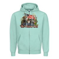 Seafoam chill the fourth out cows 4th july america Zipper Hoodie - NancyCooperArtShop