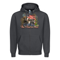 Smoke chill the fourth out cows 4th july america Zipper Hoodie - NancyCooperArtShop