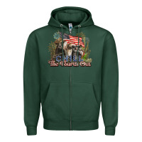 Sports Green chill the fourth out cows 4th july america Zipper Hoodie - NancyCooperArtShop
