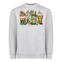 Heather Grey highly caffeinated coffee cups Heavyweight Sweatshirt - Zillion Design Studio