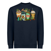 Navy highly caffeinated coffee cups Heavyweight Sweatshirt - Zillion Design Studio