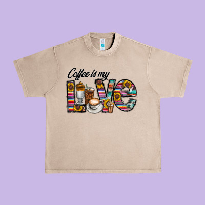 Coffee İs Mt Love Urban Heavy Tee Designed By Cowhidedigitalart