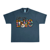 Midnight Navy coffee İs mt love Urban Heavy Tee - CowhideDigitalArt