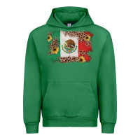 Emerald Mexican Flag with Leopard Urban Hoodie - texasbilliewilder