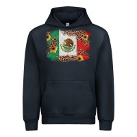 Navy Mexican Flag with Leopard Urban Hoodie - texasbilliewilder