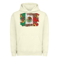 Pigment Pistachio Mexican Flag with Leopard Urban Hoodie - texasbilliewilder