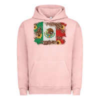 Pigment Salmon Mexican Flag with Leopard Urban Hoodie - texasbilliewilder