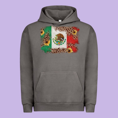 Mexican Flag With Leopard Urban Hoodie Designed By Texasbilliewilder