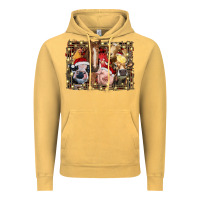 Vintage Mustard christmas farm animals Vintage Hoodie - RanaPortraitStore