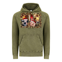 Vintage Olive christmas farm animals Vintage Hoodie - RanaPortraitStore