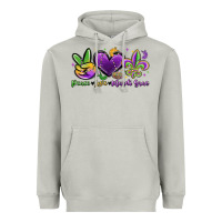 Moon Dust peace love mardi gras Heavyweight Hoodie - MaliasSmallBusiness