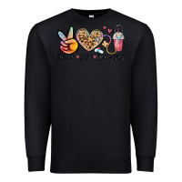 Black peace love nursing Premium Sweatshirt - MaliasSmallBusiness