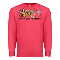 Cardinal peace love nursing Premium Sweatshirt - MaliasSmallBusiness