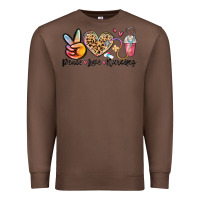 Chestnut peace love nursing Premium Sweatshirt - MaliasSmallBusiness