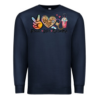 Navy peace love nursing Premium Sweatshirt - MaliasSmallBusiness