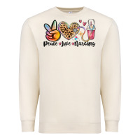 Sandshell peace love nursing Premium Sweatshirt - MaliasSmallBusiness