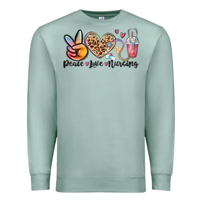 Peace Love Nursing Premium Sweatshirt by MaliasSmallBusiness | Teevron