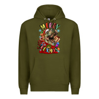 Army Green t rex merry rexmas Premium Hoodie - LillyAllenDesigns