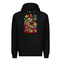 Black t rex merry rexmas Premium Hoodie - LillyAllenDesigns