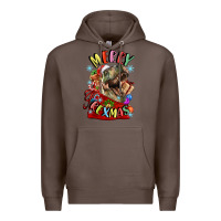 Coffee t rex merry rexmas Premium Hoodie - LillyAllenDesigns