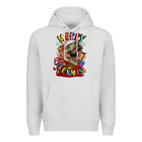 Dove Grey t rex merry rexmas Premium Hoodie - LillyAllenDesigns