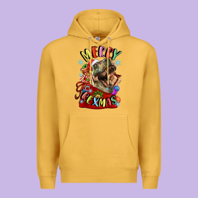 T Rex Merry Rexmas Premium Hoodie Designed By Lillyallendesigns