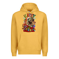 Mustard t rex merry rexmas Premium Hoodie - LillyAllenDesigns