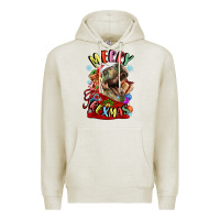 Oatmeal Heather t rex merry rexmas Premium Hoodie - LillyAllenDesigns