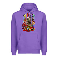 Purple t rex merry rexmas Premium Hoodie - LillyAllenDesigns