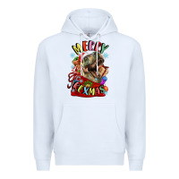 White t rex merry rexmas Premium Hoodie - LillyAllenDesigns